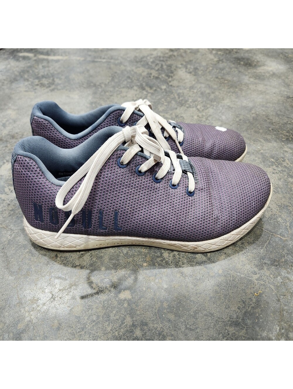 Nobull Trainer Outwork M7, W8.5 Purple Blue Athletic Shoes Sneakers *Paint